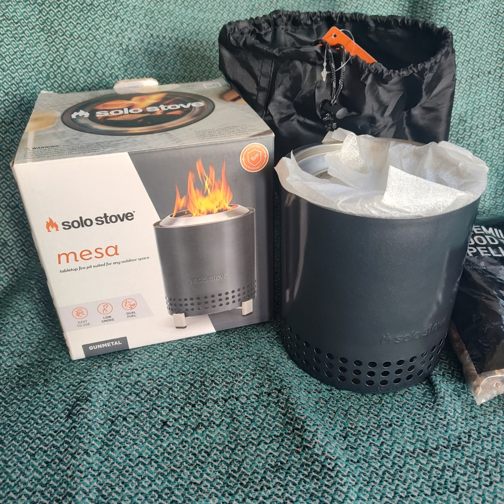 Mesa Tabletop Fire Pit - Metallic Gunmetal